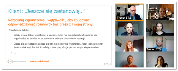 Fragment naszego szkolenia handlowego online